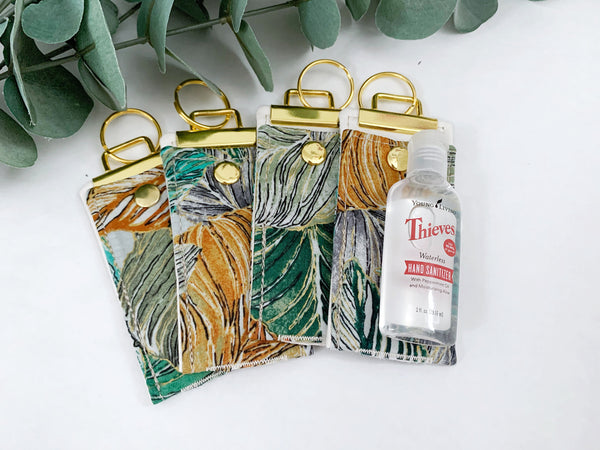 Leaves Thieves Keychain, Hand Sanitizer Keychain, Hand Purifier Holder for Purse