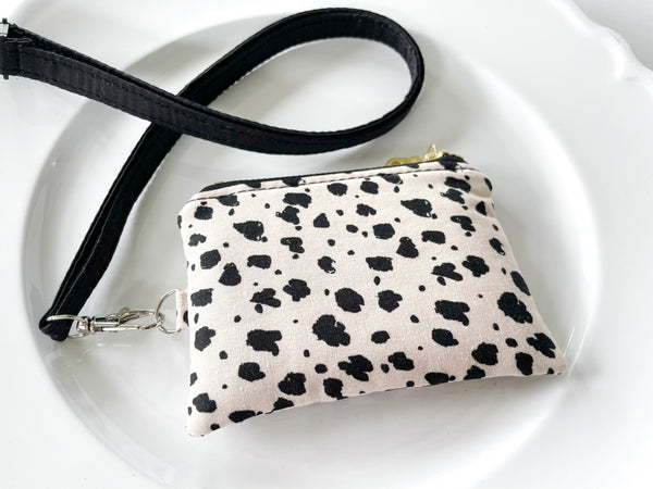 Light Pink Polka Dot Lanyard Pouch