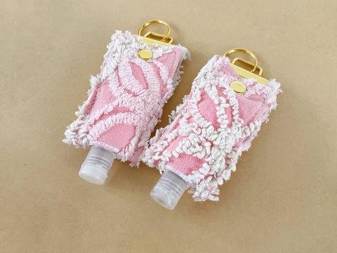 Bright Pink Hand Sanitizer Keychain