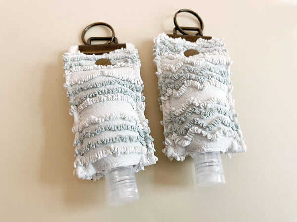Gray Waves Hand Sanitizer Keychain