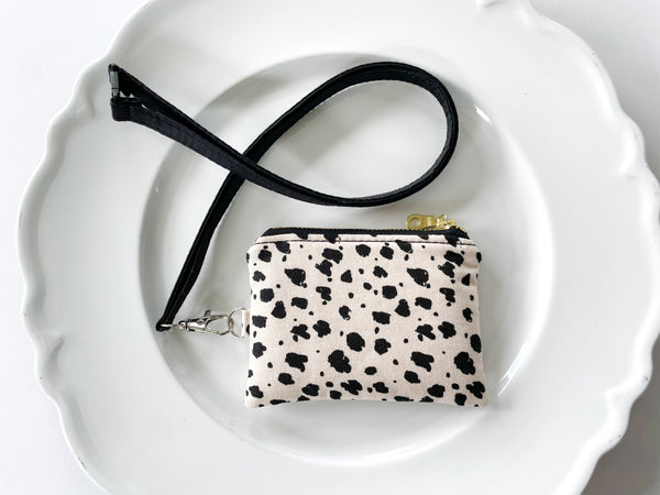 Light Pink Polka Dot Lanyard Pouch